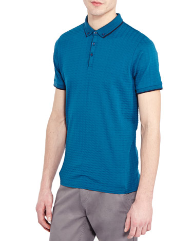 Centered Jacquard Polo Shirt